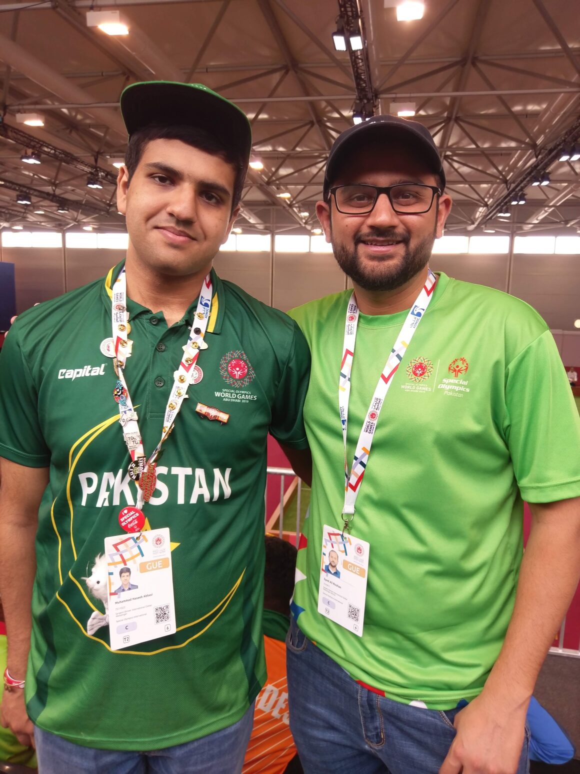 SYED ALI ROSHAN (LEFT), YOUTH LEADER WITH HASEEB ABBASI (RIGHT), ATHLETE LEADER.