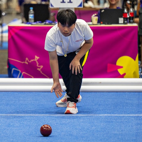 Nguyen Hoang Phuc on the bocce court.