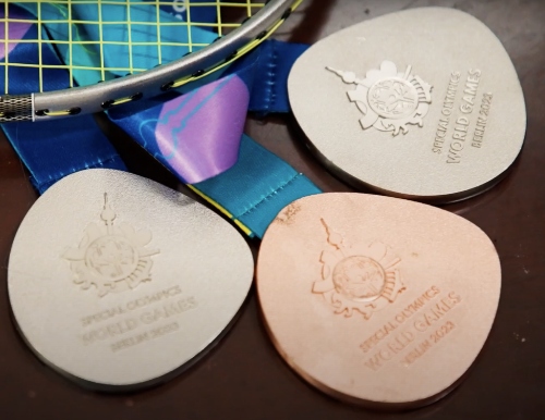 Syakila bagged 3 medals at the Berlin World Games 2023.